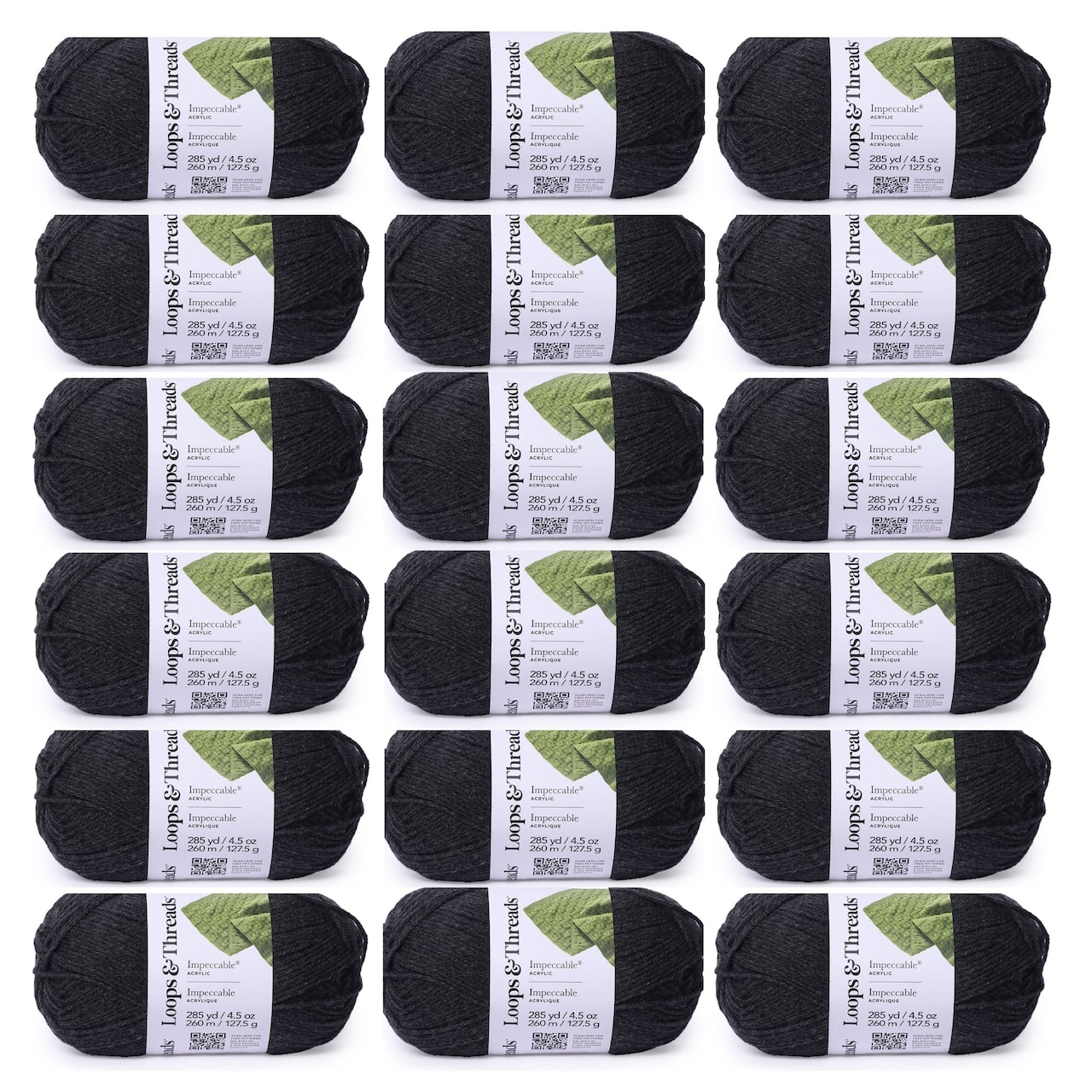 18 Pack: Impeccable® Solid Yarn by Loops & Threads®